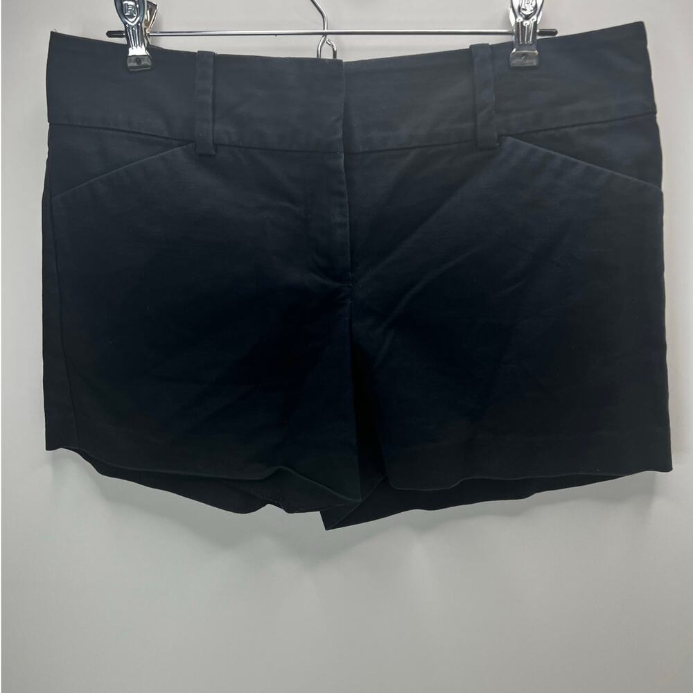 Ann Taylor Factory Classic Mid Rise 4.25" Chino Shorts Black Women 6